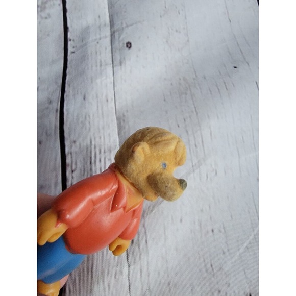 Berenstain Berenstein Bears Brother Bear Flocked Head Vintage Figure 1988 - Picture 5 of 6